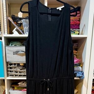 Chicos black nylon sleeveless ankle jumpsuit size 3